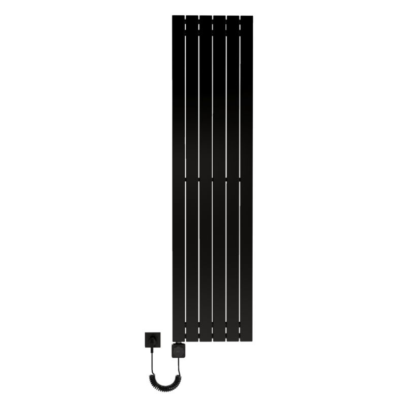 Grzejnik elektryczny dekoracyjny Luxrad Solis PodW 1 sztójny elektro 180x44,5 czarny mat str grzałka Premio 800W 1 szt