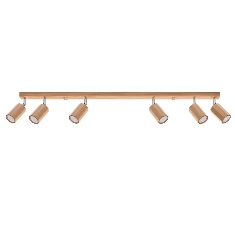 Reflektor sufitowy Pure Lume RUVANO ciemne drewno 6xGU10x40W IP20 wym:20x5x120cm - 1 szt.