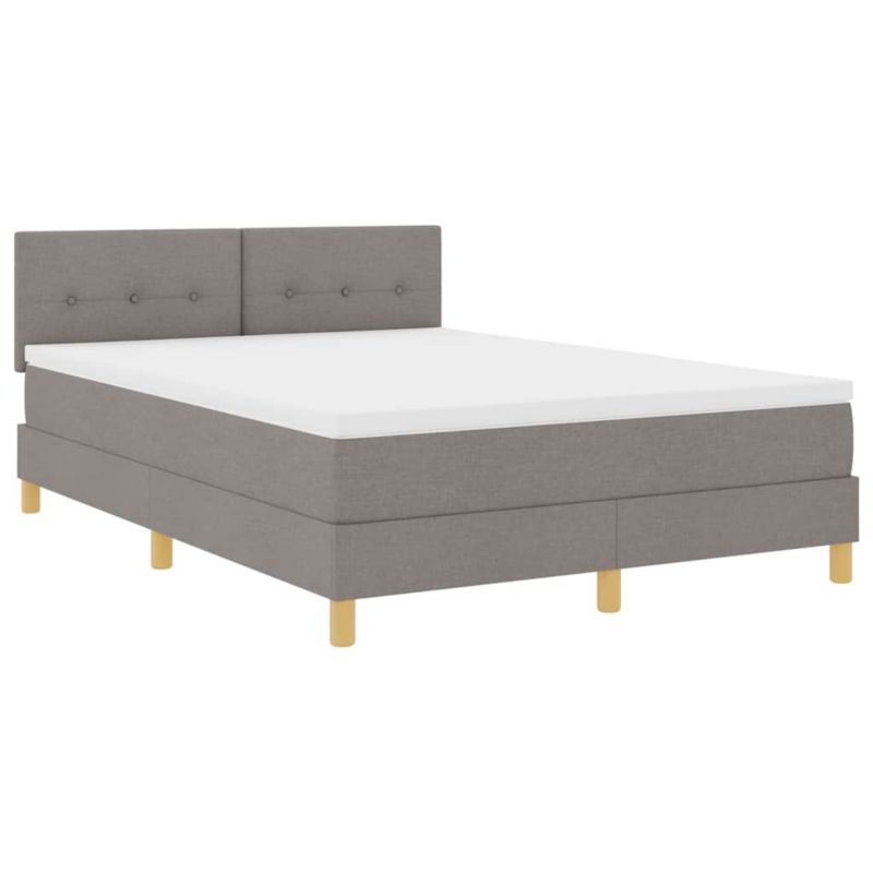 Łóżko z materacem WaszeMeble 135x190 cm Ciemnoszary tkanina z LED WM-3342440 1 szt.