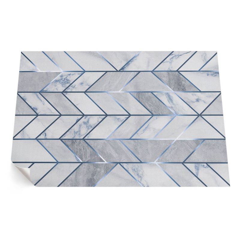Winylowy Chodnik Zewnętrzny ArtPrintCave 60x90 cm Geometryczne linie jasny marmur glamour 1 szt.