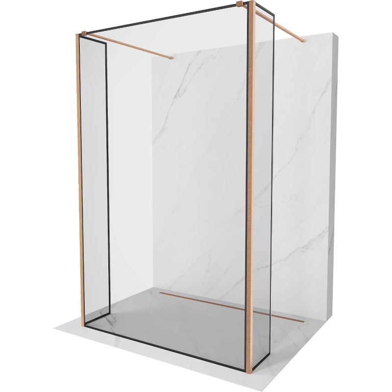 Ścianka prysznicowa wolnostojąca Mexen Kioto czarny wzór 110x30x30 800-110-030-222-65-70-030 1 szt.