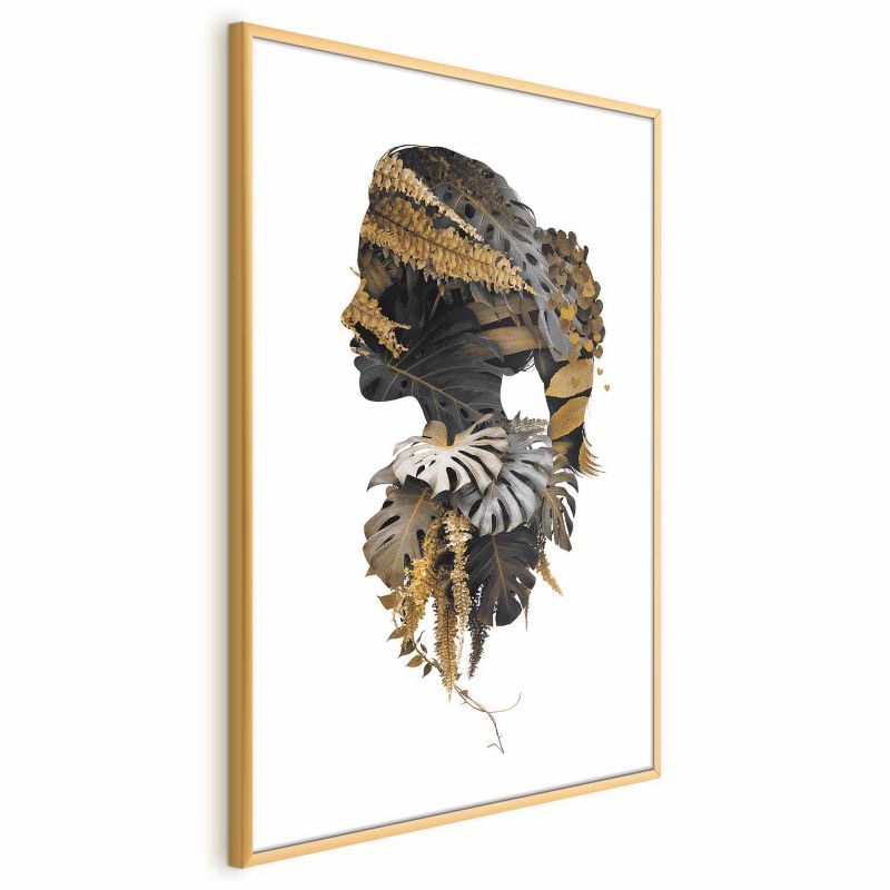 Plakat Artgeist Człowiek dżungli 21x30 cm z ramą złotą 1 szt