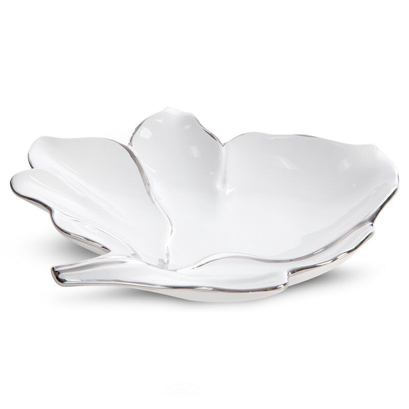 Patera ceramiczna Eurofirany 30 x 28 x 6 cm biała 1 szt.