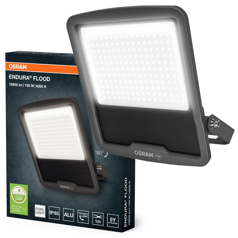 Naświetlacz Endura LED Osram Reflektor Zewnętrzny 150W 18000lm 4000K Szary IP65 1 szt.