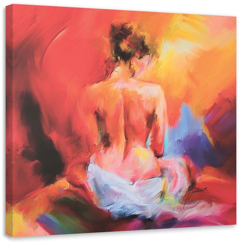 Obraz na płótnie Feeby Kolorowy akt kobiety 60x60cm 1szt