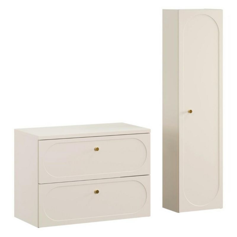 Meble łazienkowe Candy Beige HowHomely beżowy MDF kpl.