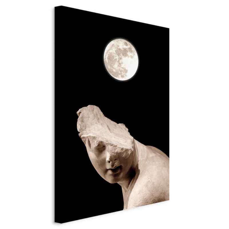 Obraz Artgeist Moon and statue 80 x 120 cm płótno włoskie 1 szt