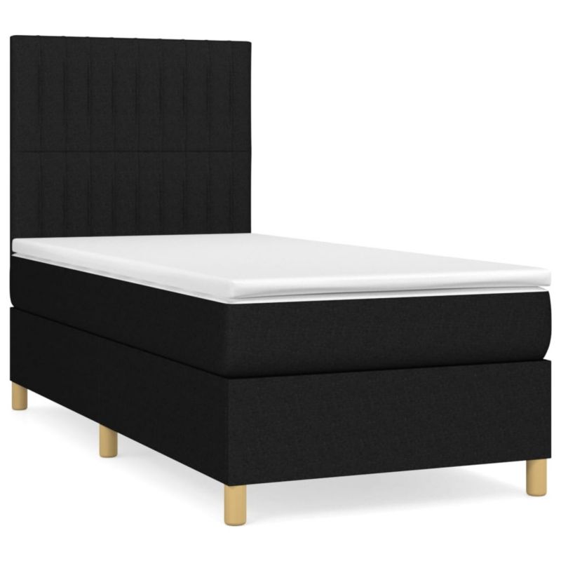 Łóżko kontynentalne WaszeMeble 100x200 cm czarne WM-3142475 1 szt.