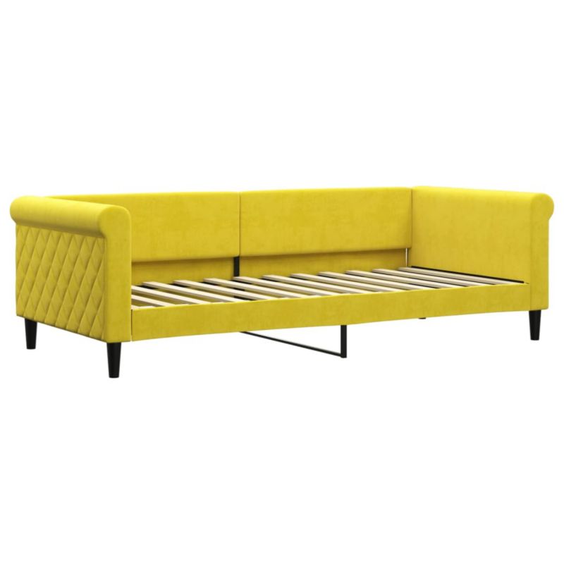 Rama łóżka WaszeMeble 90x200 cm Żółty aksamit WM-354249 1 szt.
