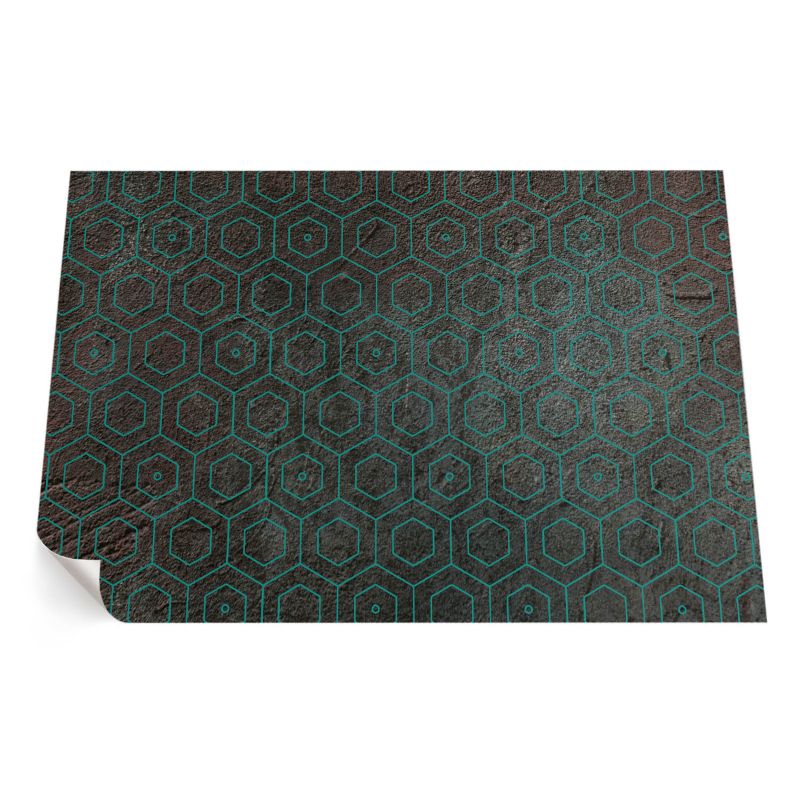 Dywan Winylowy Zewnętrzny ArtPrintCave 80x120 cm Heksagony retro surowy design 1 szt.