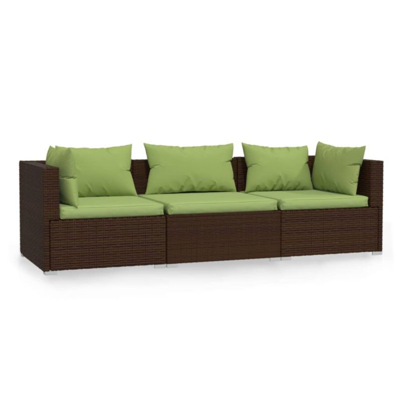 Sofa ogrodowa WaszeMeble z technorattanu brązowa z poduszkami WM-317555 1 szt.