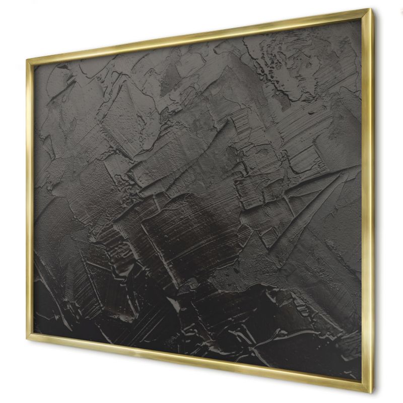 Tablica magnetyczna dekoracyjna Wallfluent 80x60 Teksturalna czerń w złotej ramie 1szt