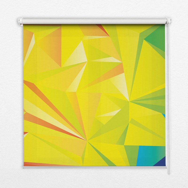 Roleta Wewnętrzna Tulup 80x180 cm Wzór Kolorowych Origami Montaż do ściany/sufitu 1 szt.