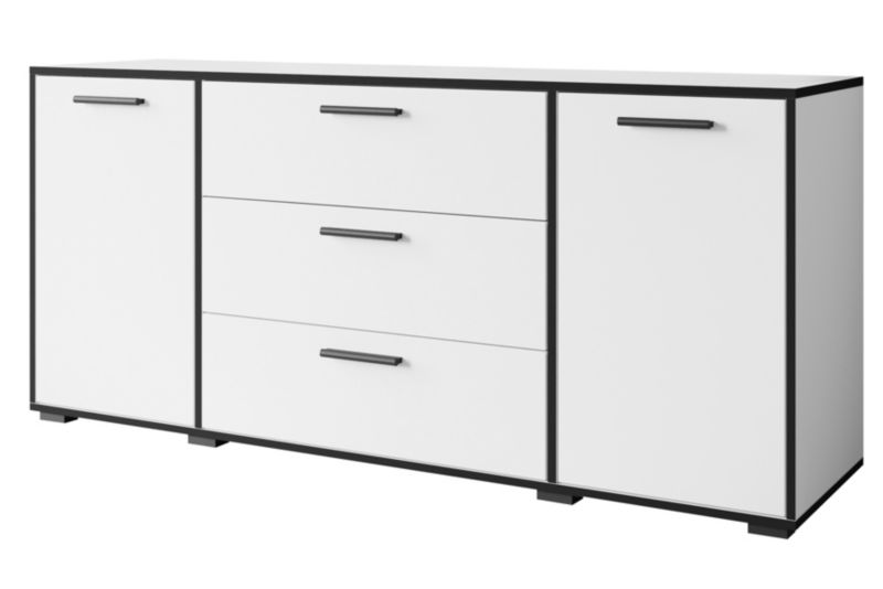 Komoda MINIO go for it TOGA 150 cm, biały z czarnymi krawędziami, 1 szt.
