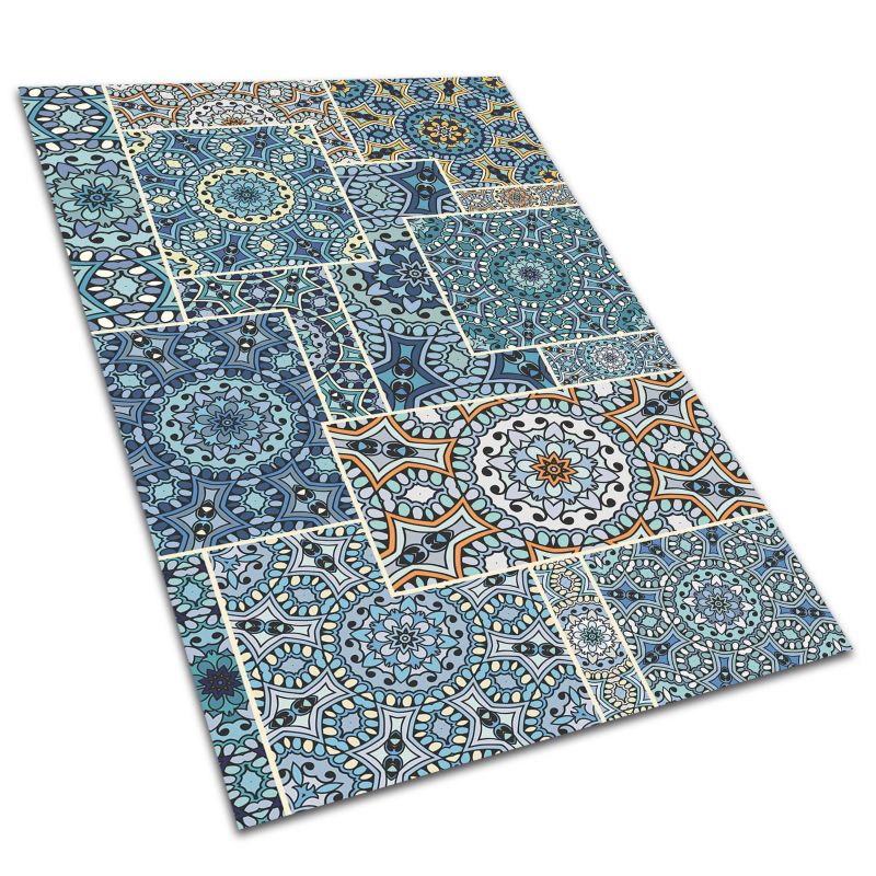 Winylowy Dywan Tarasowy Tulup 120x180 cm Wodoodporny, Lekki Mandala patchwork 1 szt.