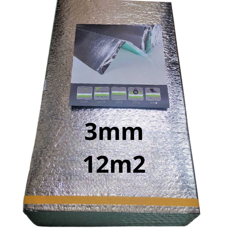 Podkład podłogowy Corksystem XPS Alu Quick 3 mm folia aluminiowa pod panele 12 m2 1 op.