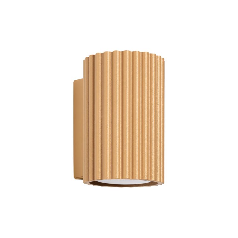 Kinkiet ścienny Sollux Lighting Karbon złoty góra-dół 1 x GU10 x IP20 wym: 10 x 6,5 x 8,5 cm - 1 szt.