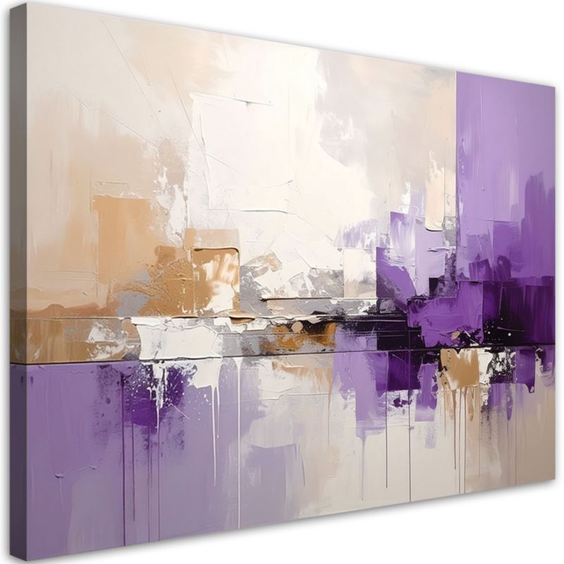 Obraz do salonu sypialni kuchni biura loftu Feeby Fioletowa nowoczesna 120x80cm 1szt