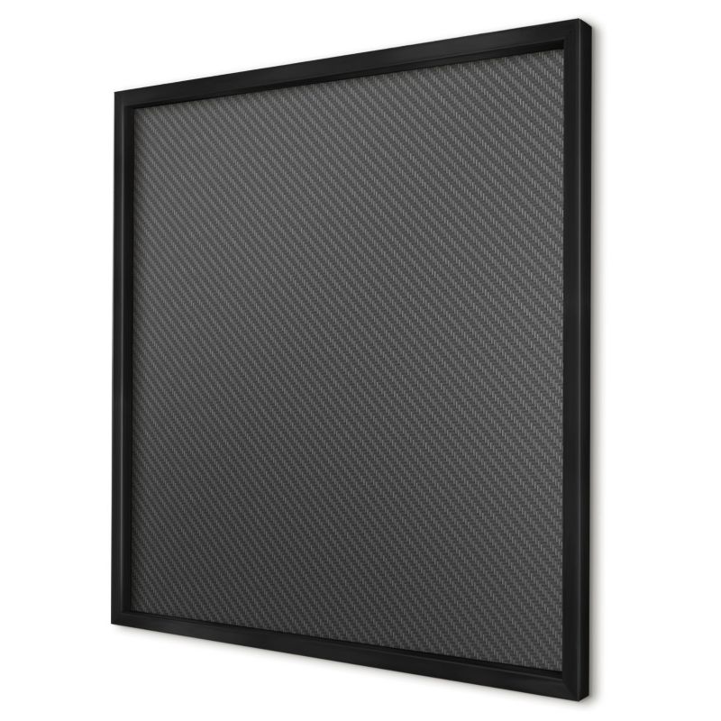 Tablica magnetyczna do salonu Wallfluent 50x50 Geometryczna tekstura w czarnej ramie 1szt