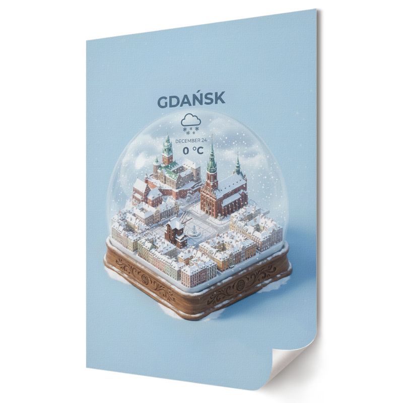 Plakat canvas Wallfluent Format A2 Kula śniegowa Gdańsk Artysta Jorn 1 szt.