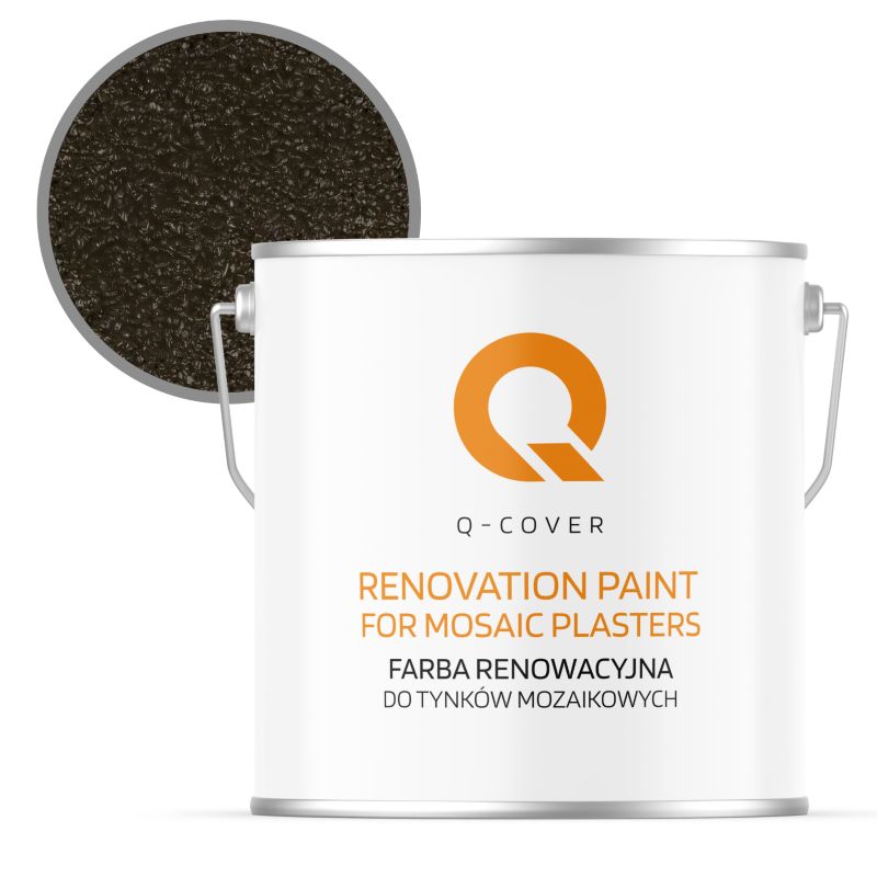 Farba Renowacyjna dla Tynku Mozaikowego Q-Cover Szaro-Brązowy RAL7013 5L