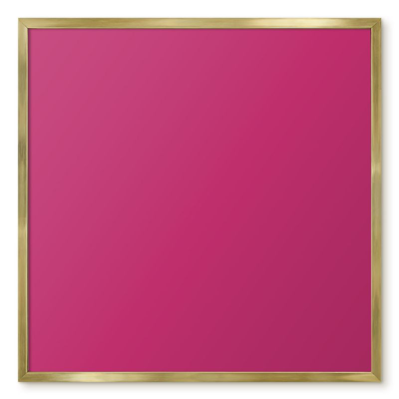 Tablica Magnetyczna Dekoracyjna Tulup 50x50 cm Intensywny róż - Złota rama Do salonu, sypialni 1 szt.