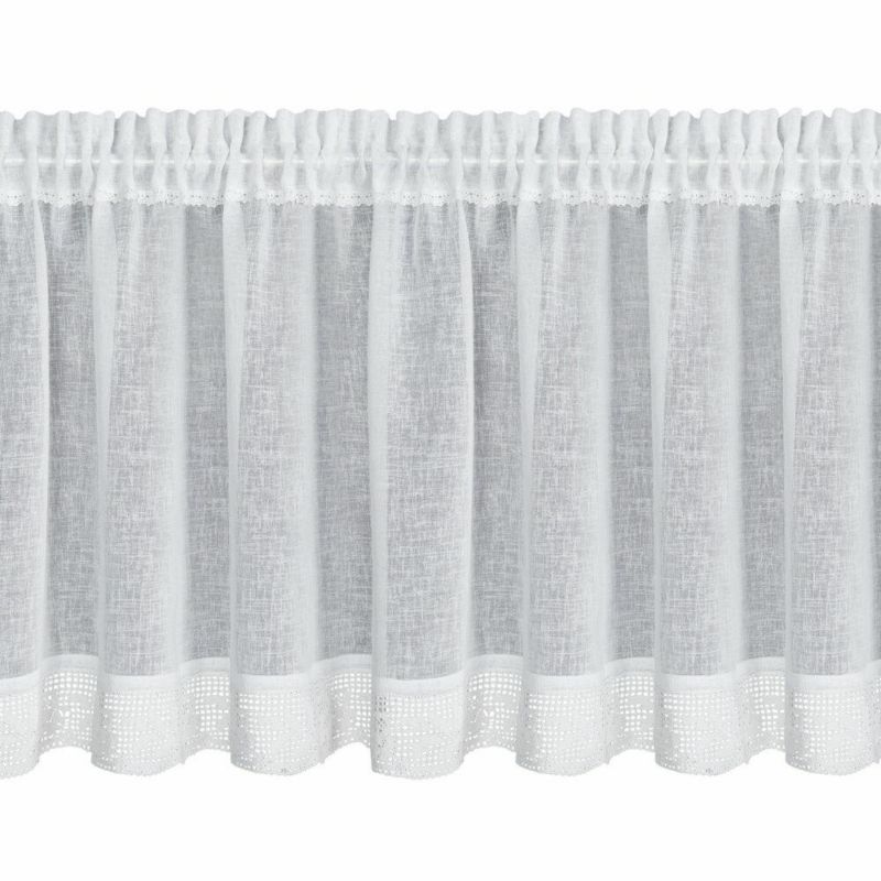Zazdrostka LARI Eurofirany 60 x 150 cm biała z koronką 1 szt.