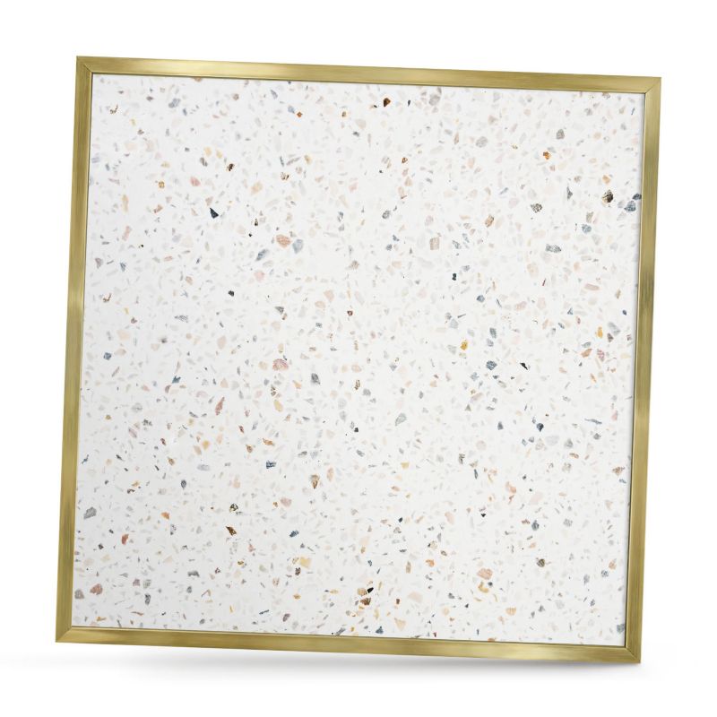Tablica magnetyczna do salonu ArtPrintCave 50x50 Terazzo wzór w złotej ramie 1szt