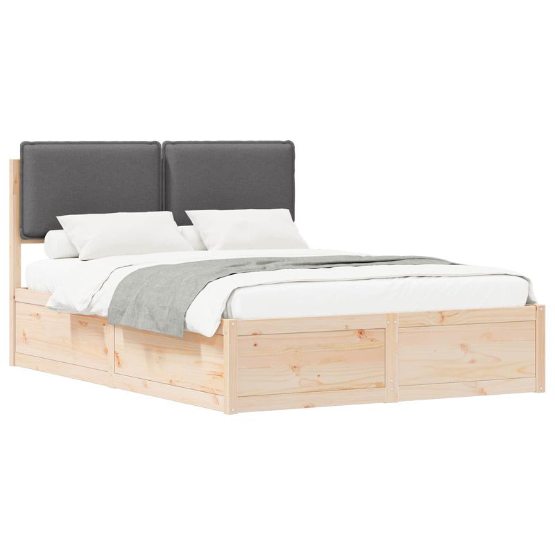 Łóżko Drewniane WaszeMeble 140x200 cm Brązowe WM-3398125 1 szt.