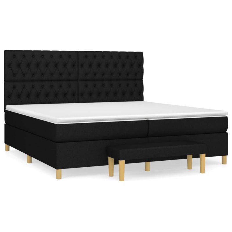 Łóżko kontynentalne WaszeMeble 200x200 cm czarne WM-3137423 1 szt.