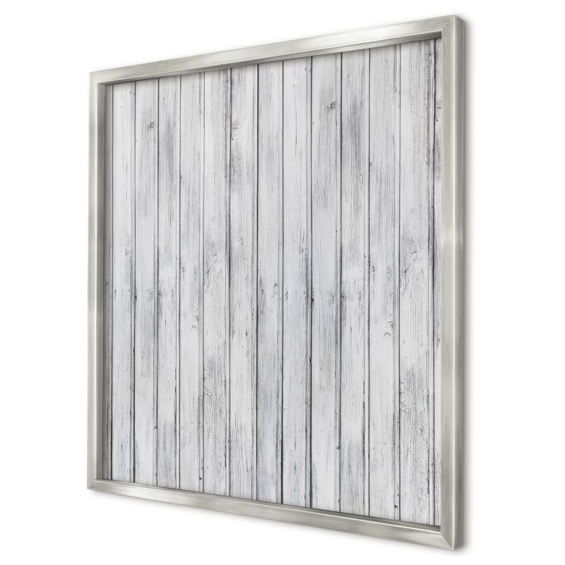 Ozdobna tablica na magnesy Wallfluent 50x50 Jasne drewno w srebrnej ramie 1szt