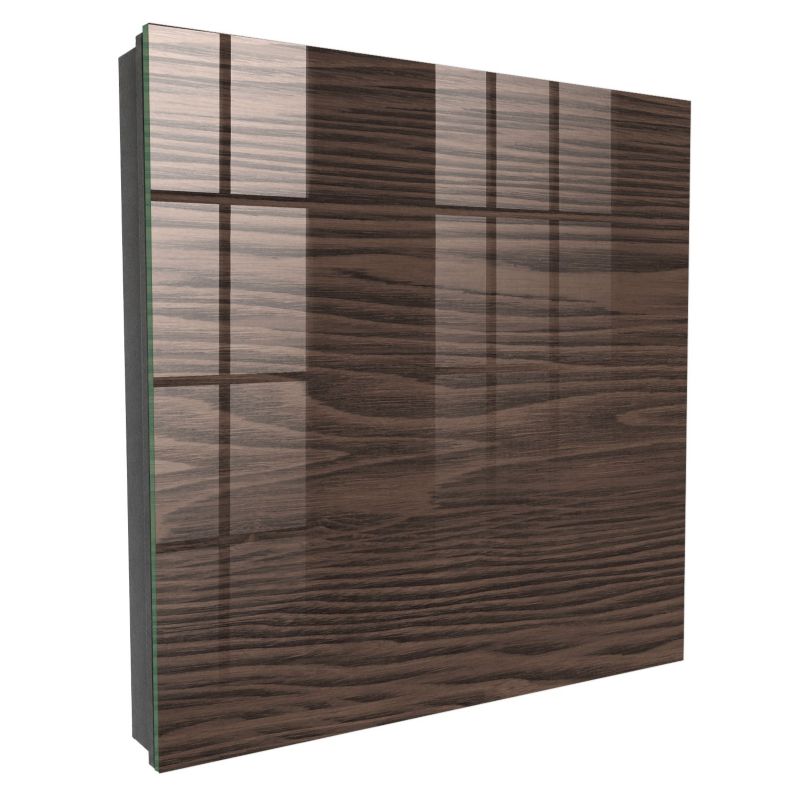 Organizer Na Klucze Tulup 30x30 cm Struktura drewna - Czarna - Otwierana na lewo 1 szt.