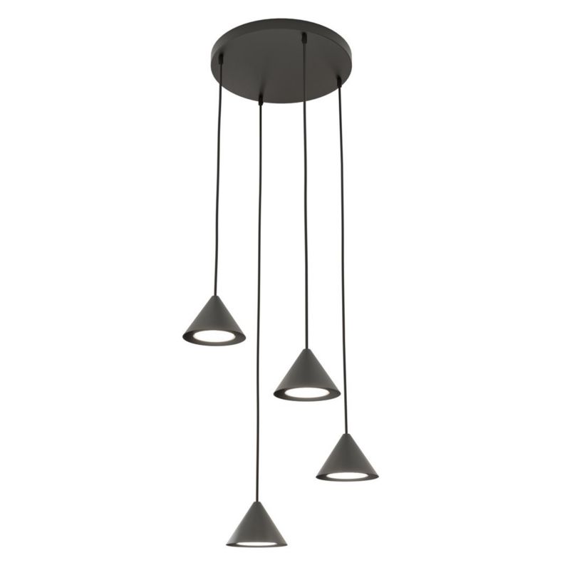 Lampa wisząca Emibig Elit czarna wym: 100 x 30 x 30 cm 4xGX53 x 10W 1 szt.