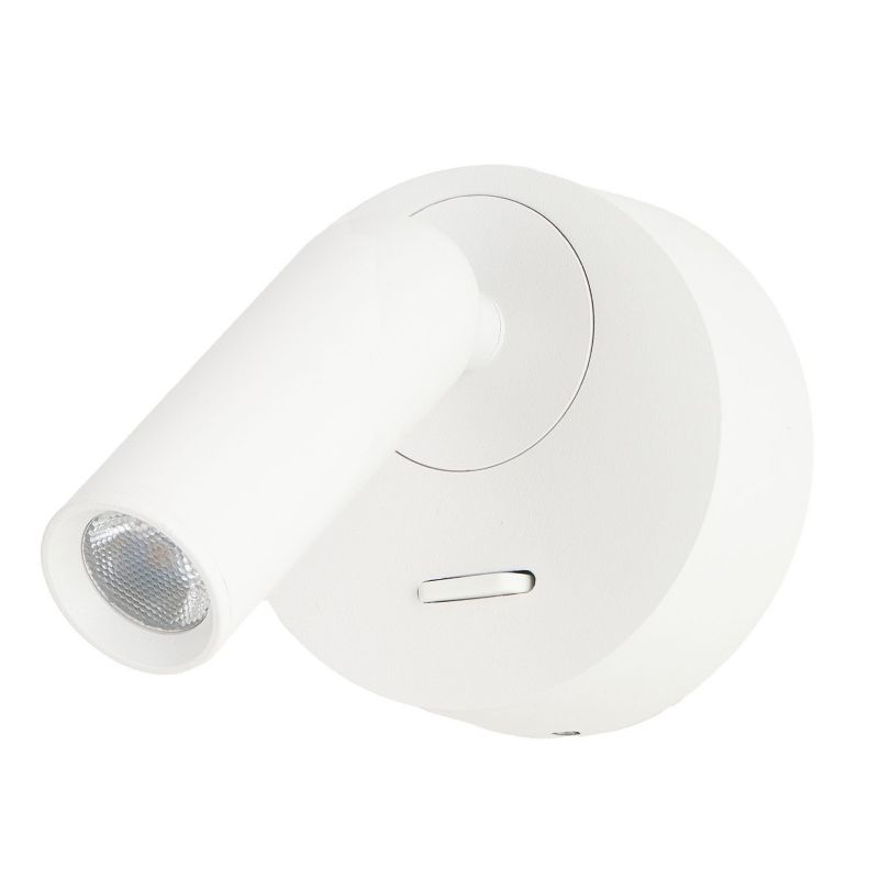Lampa ścienna z reflektorkiem LED 3W Lugano Round WH AZ5627 Azzardo 1 szt.