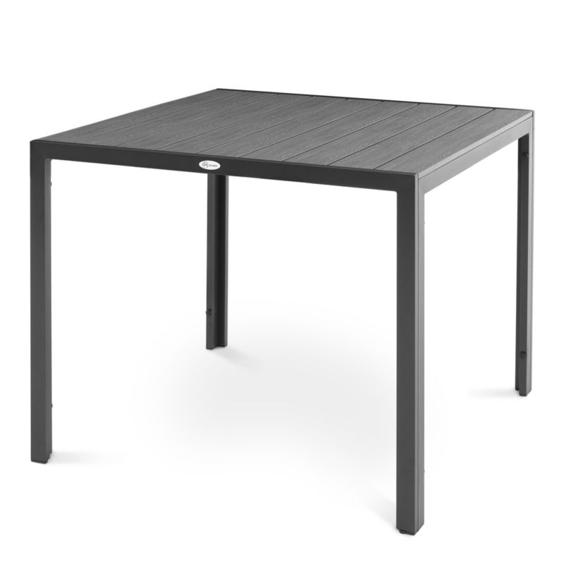 Aluminiowy stół ogrodowy 90x90 cm z blatem polywood di volio Pesaro Szary 1 szt.