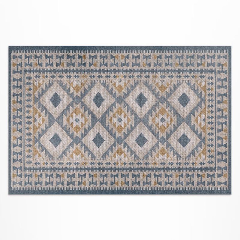 Winylowy Chodnik Zewnętrzny Wallfluent 140x210 cm Retro design dekoracyjny imitacja tkaniny 1 szt.