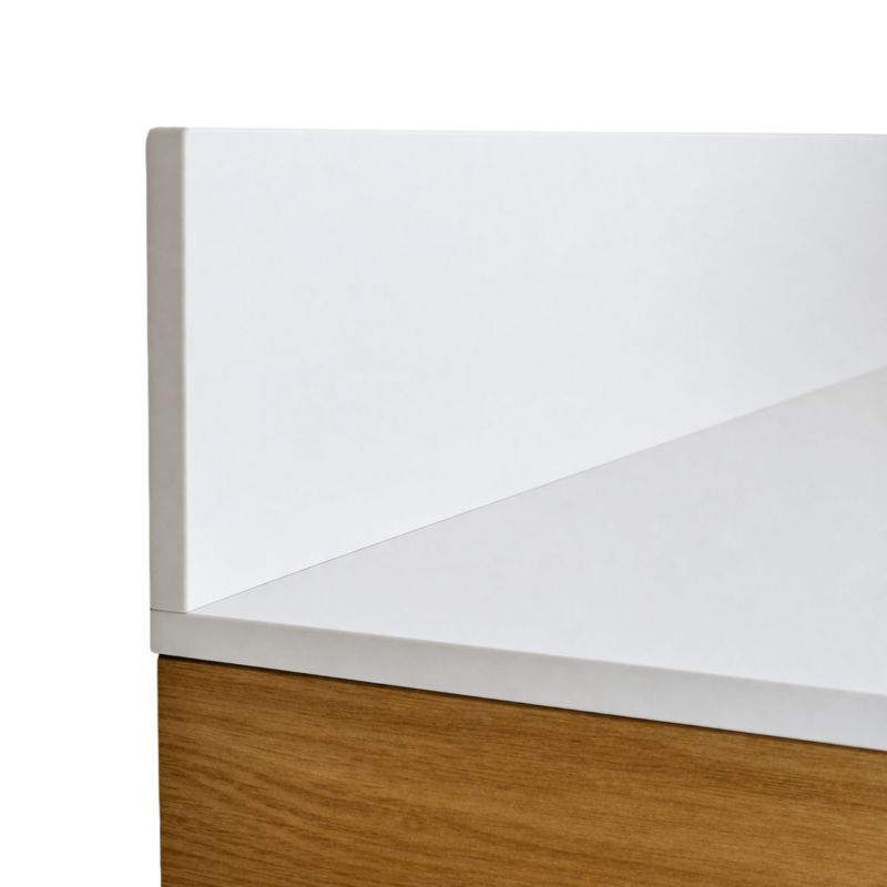 Blat łazienkowy HPL do szafki 120cm 120,5x47cm Snow White z panelem 30cm 1szt.