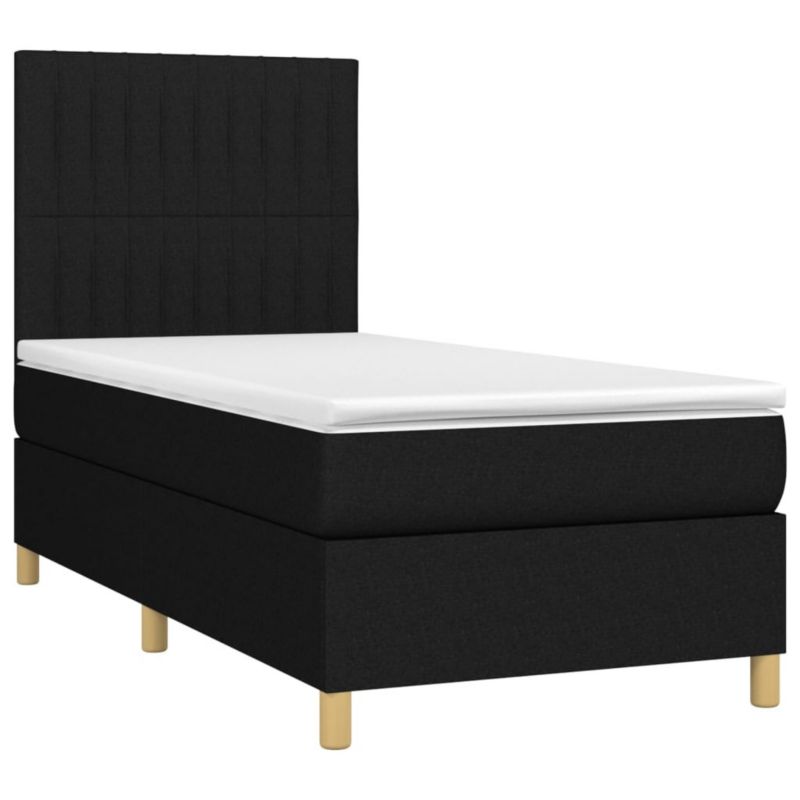 Łóżko kontynentalne WaszeMeble 80x200 cm czarne WM-3135551 1 szt.