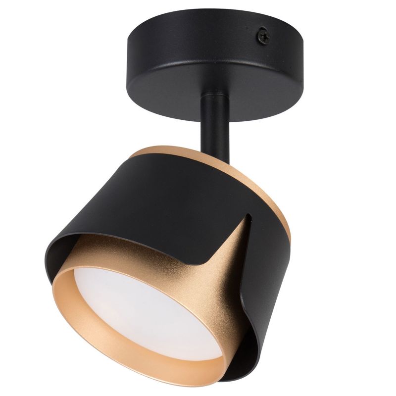 Kinkiet ścienny lampa GX53 LED XUDO Pojedynczy Regulowany Czarno-złoty 1 szt.