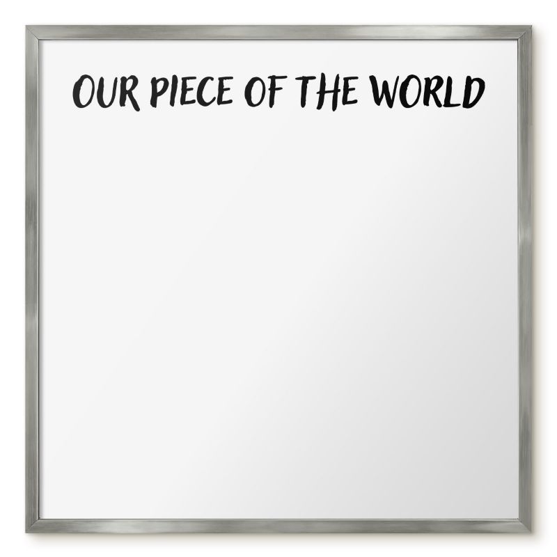Tablica Na Magnesy Z Wakacji Tulup 50x50 cm Our piece of the world - Srebrna rama Do salonu, sypialni 1 szt.