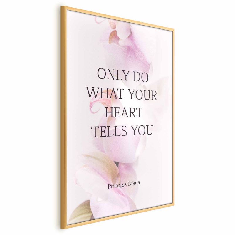 Plakat Artgeist Heart 21x30 cm z ramą złotą 1 szt