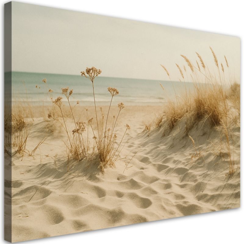 Obraz canvas do salonu sypialni Feeby Plaża Morze Wydmy Shabby Chic 90x60cm 1szt
