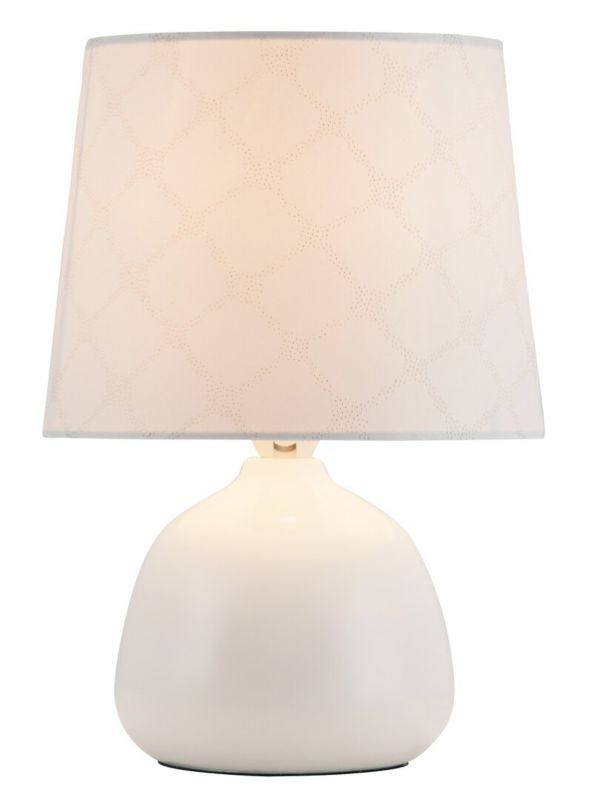 Lampka stołowa Rabalux Ellie biała 1 x E14 x 40W IP20 wym: 26 x 18 x 18 cm ceramika - 1 szt.