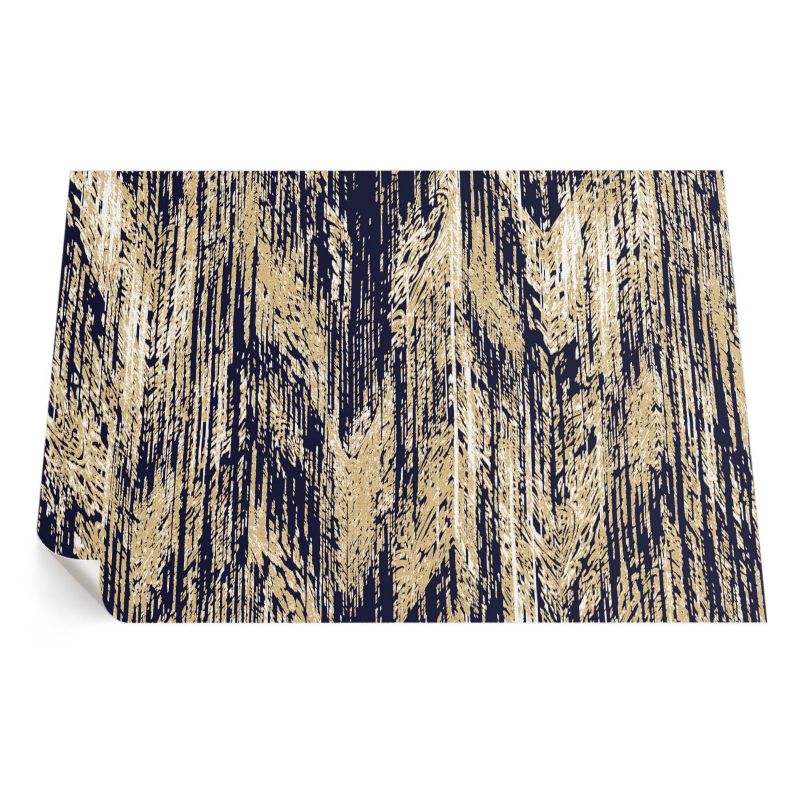 Dywan Winylowy Zewnętrzny ArtPrintCave 60x90 cm Żółte pasy retro vintage boho 1 szt.