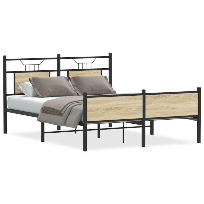 Rama łóżka WaszeMeble 150x200 cm Dąb sonoma drewno WM-4106982 1 szt.