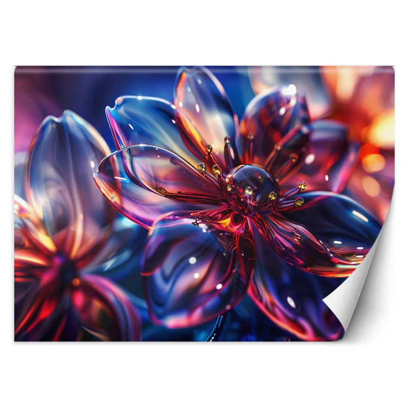 Fototapeta Feeby Błyszczące szklane kwiaty 3D 250x175 1 szt