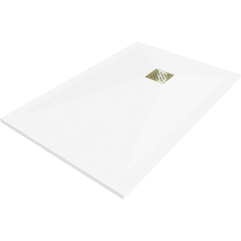 Brodzik prostokątny Mexen Stone+ biały 140x70 cm 44107014-G 1 szt.
