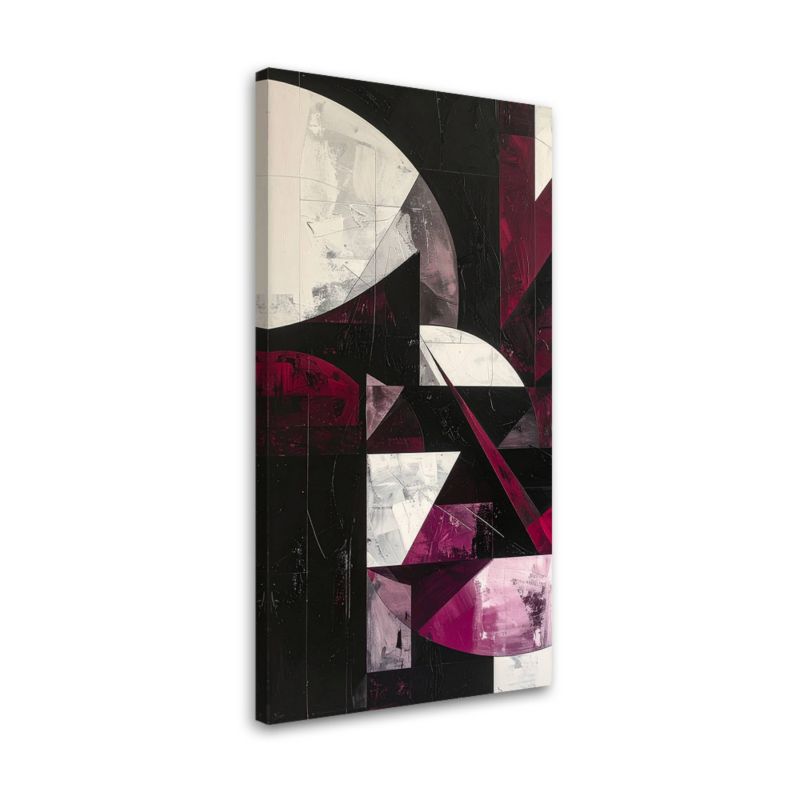 Obraz do salonu biura kuchni Feeby Abstrakcyjne kształty burgundowy 40x80cm 1szt