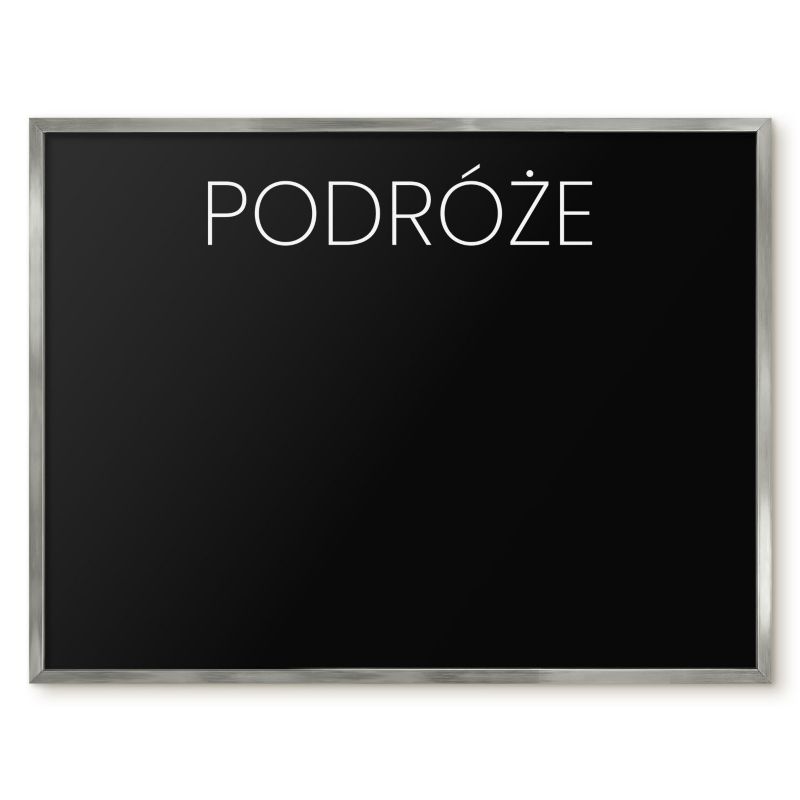 Tablica Do Magnesów Tulup 80x60 cm Podróże 8 - Srebrna rama Do salonu, sypialni 1 szt.