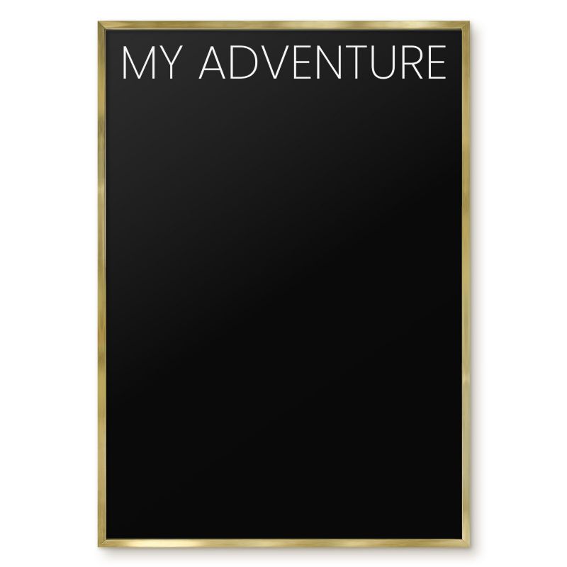 Tablica Na Magnesy Z Wakacji Tulup 70x100 cm My adventure 8 - Złota rama Do salonu, sypialni 1 szt.
